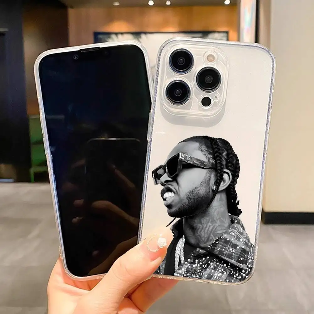 1pc Singer Pop Smoke Cassa Del Telefono Trasparente Per IPhone 17 16 15 14 13 12 11 PRO MAX PLUS Mini Copertura Morbida Pelle-amichevole