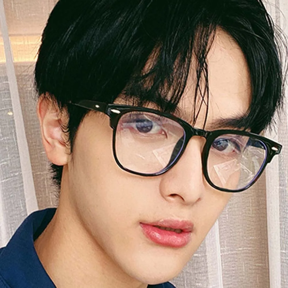 

PC Anti Blu-ray Glasses Resin Costume Accessory Black Business Glasses Decorative Waterproof Transparent Reading Eyewear Gift