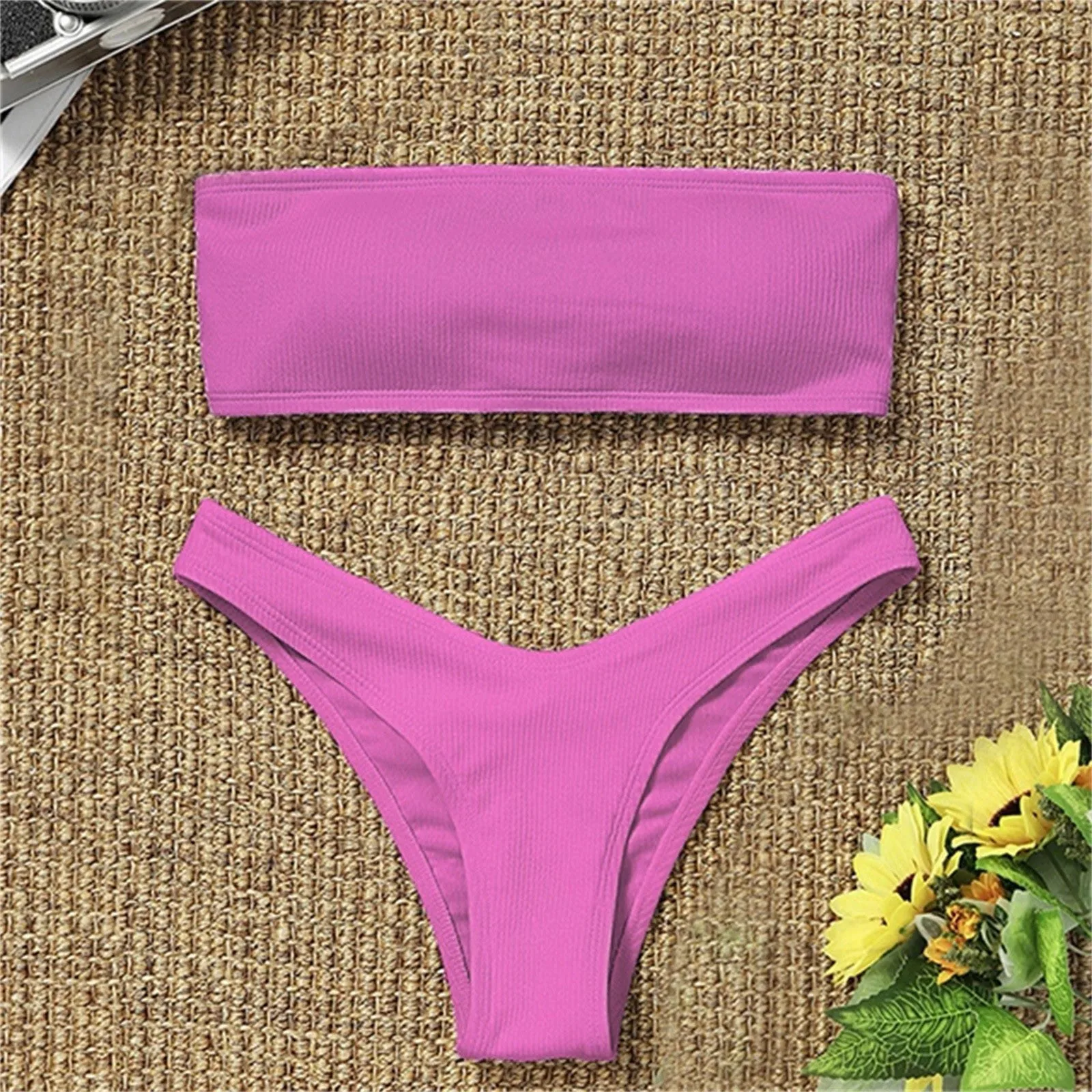 

Bikini Waisted Swimwear High Tummy Bikini Two Piece Set Swimsuit Women's Piece Swimwears Tankinis Set Bikini Swimwear Beachwear