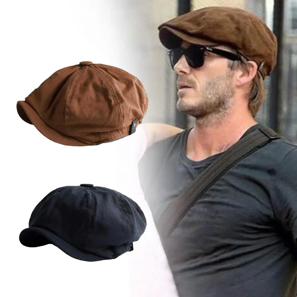 Nowa męska czapka kaszkietowa na wiosnę i lato, cienka, retro beret, uniwersalna czapka casualowa, unisex, ośmiokątna czapka, modna czapka hip-hopowa, nowość