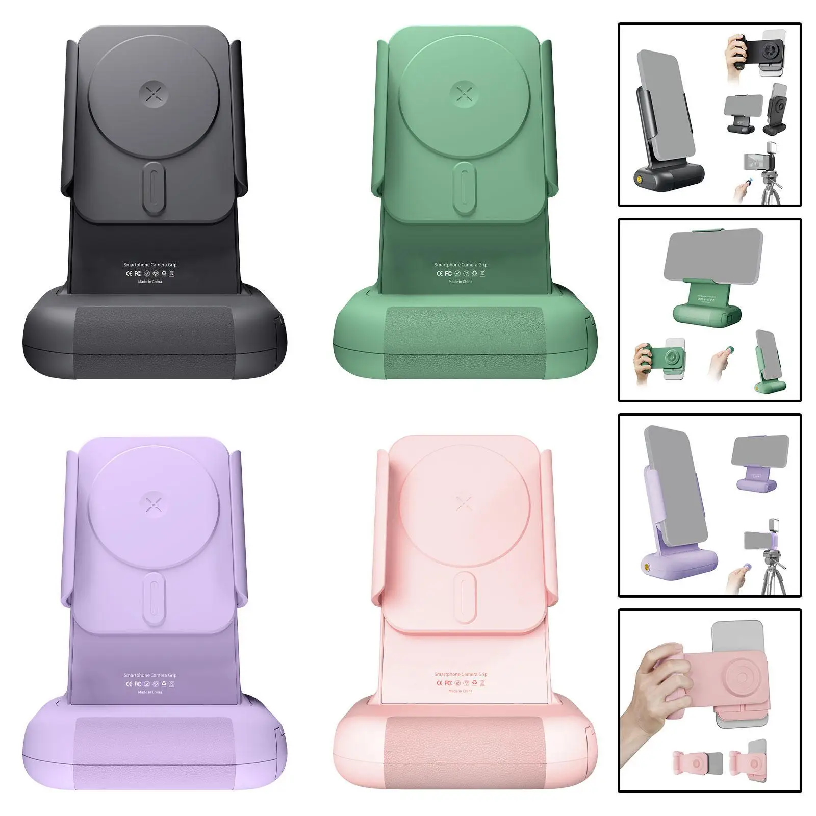 https://ae-pic-a1.aliexpress-media.com/kf/Sb10716be3b5a4229a04c211ead4edc1bc.jpg Phone Camera Grip Handle Photo Auxiliary Adapter Portable Phone Rack Sturdy Lightweight Cellphone Camera Grip for Home Vlog