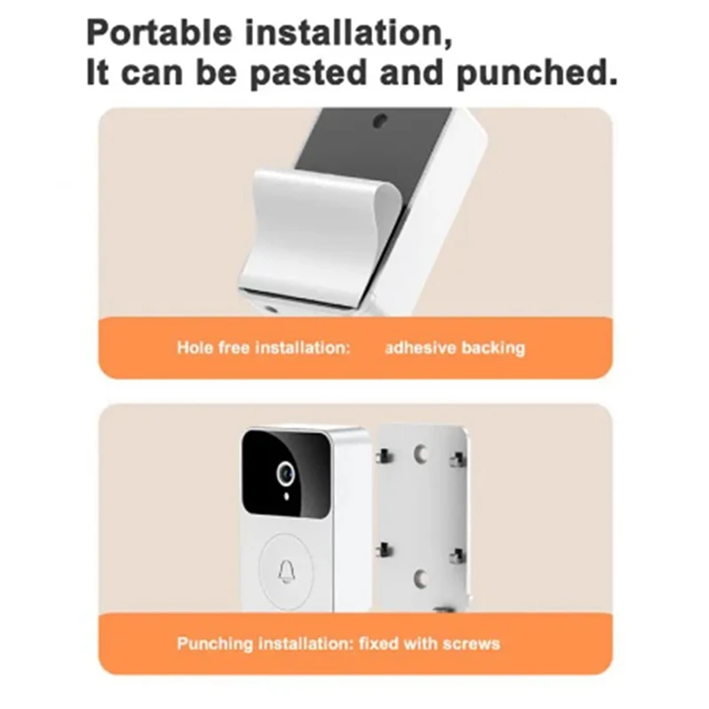 Smart Wireless Wifi Video Doorbell Waterproof 1080P HD Video Doorbell With Camera HD Infrared Night Vision Camera Easy Install