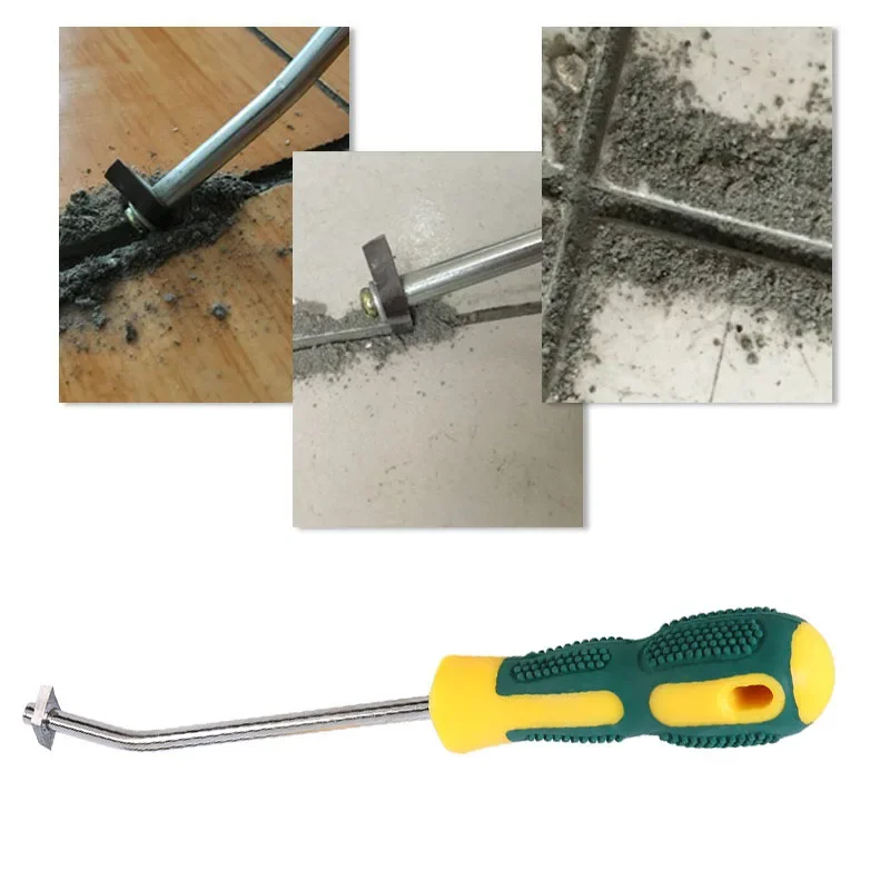 Imagem -02 - Telha Cerâmica Gap Argamassa Removedor Costura Serrilhada Cleaner Tungsten Aço Gancho Faca Old Mortar Hard Cement Caulk Profissional