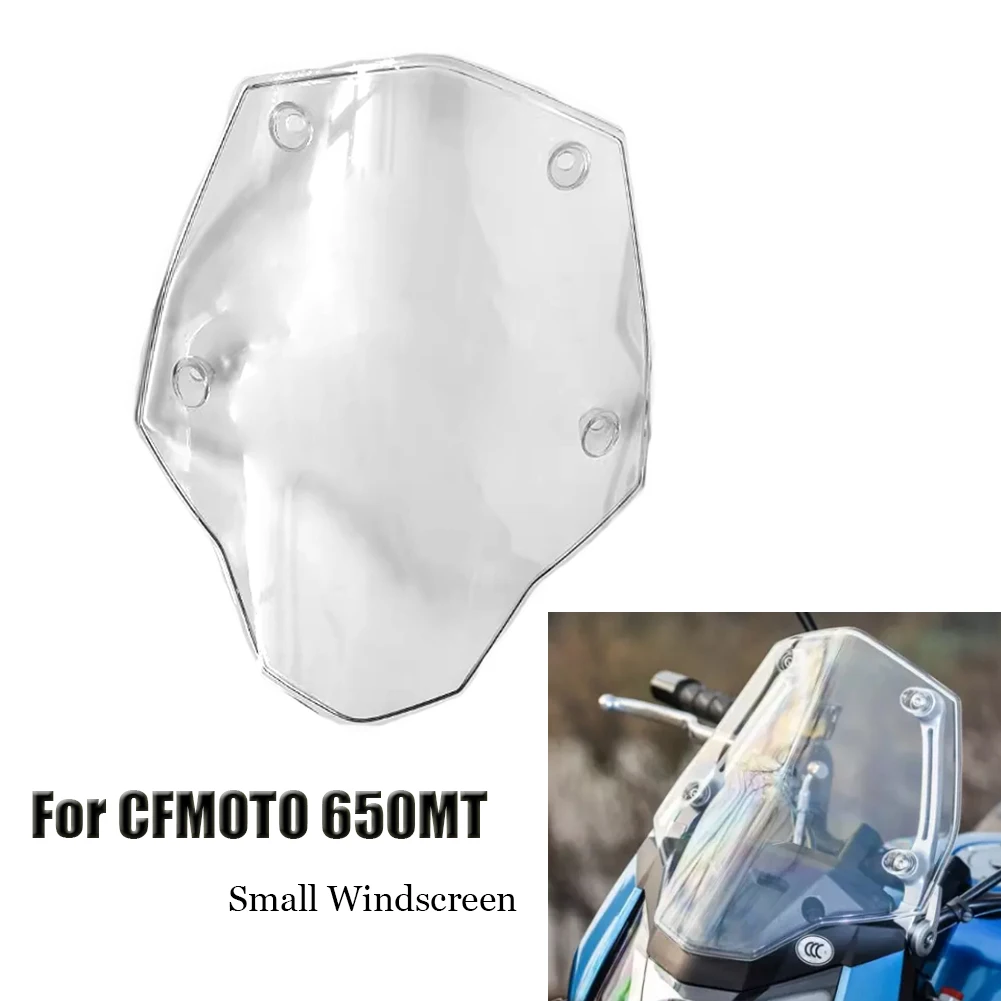 For CFMOTO CF 650MT MT650 CF650-3 Motorcycle Front Small Windshield WindScreen Fairing Wind Deflector Transparent