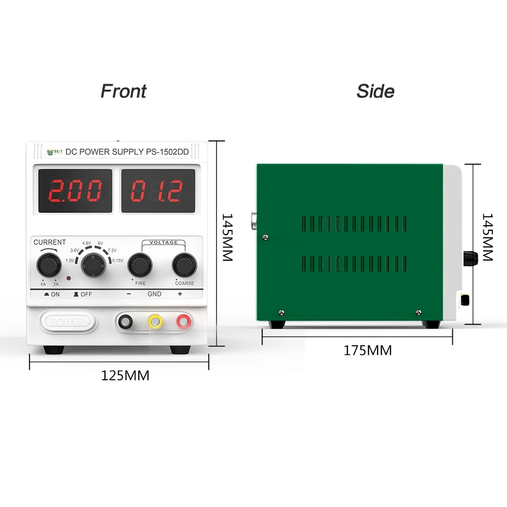 BST-1502DD DC 조정 전원 공급 장치, 조정 가능한 디지털 디스플레이 전원 공급 장치, 전원 전압 조정기, 전화 PCB 수리, 15V 2A