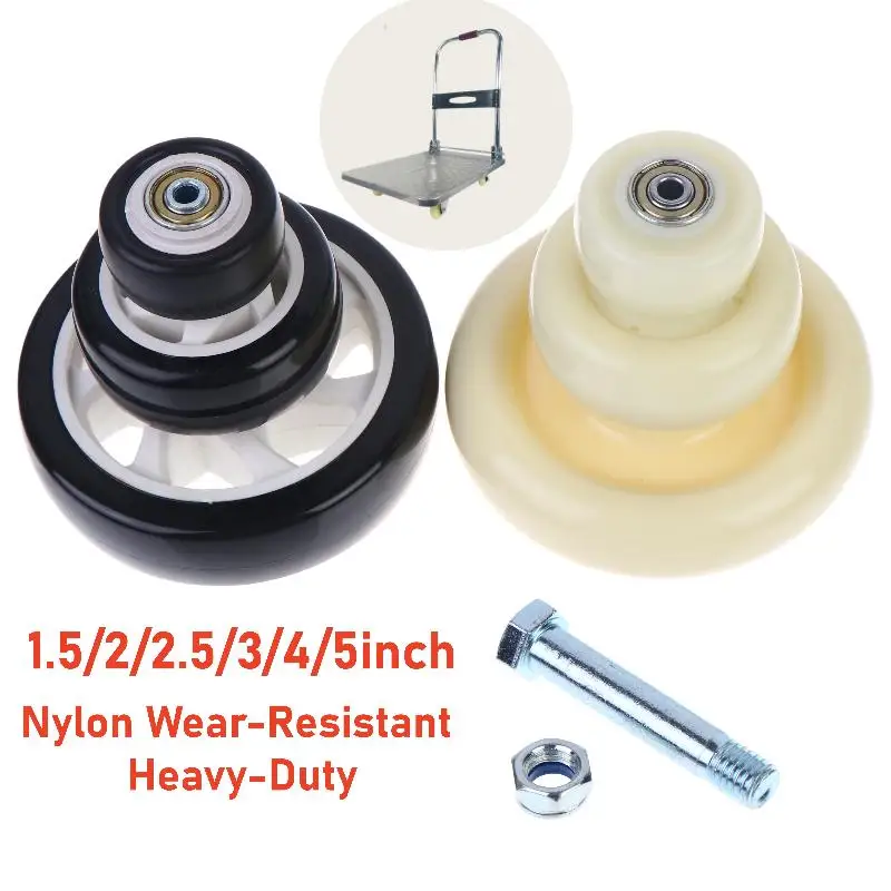 1 Set Heavy Furniture Trolley Accessories 1.5/2/2.5/3/4/5 Inches Heavy-Duty Replacement Caster Wheels For Industrial Equipment