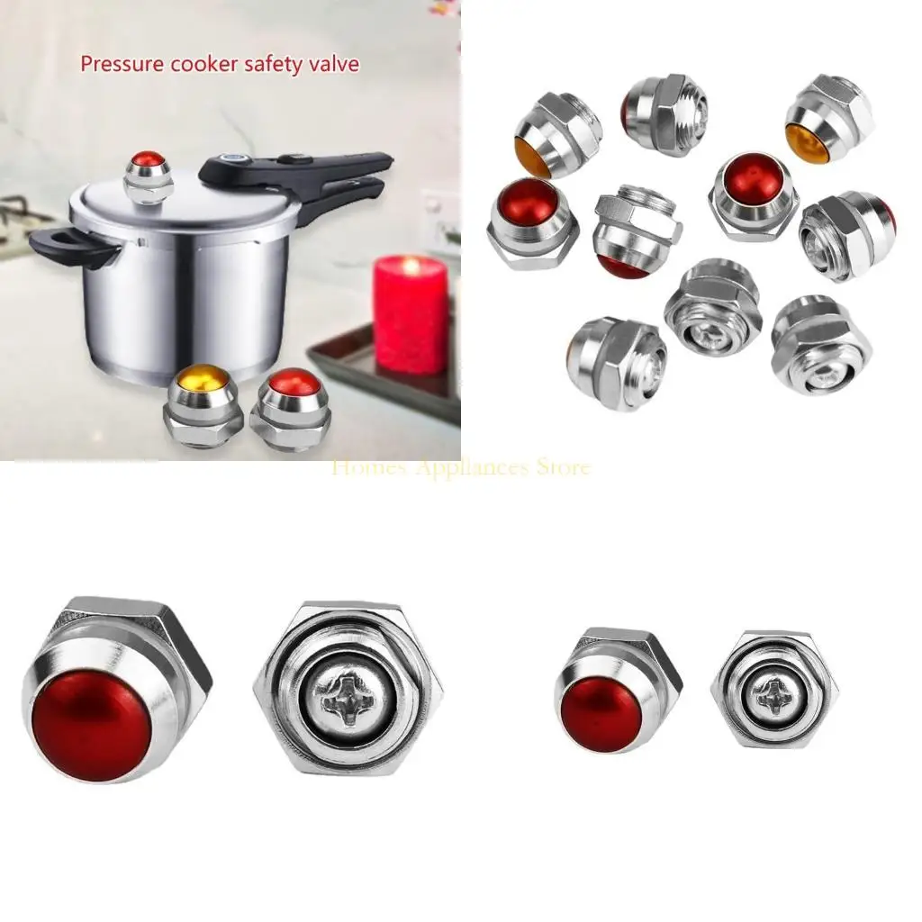 D0AB 2 Pcs Pressure Cooker Small Red Safety Limiting Relief Air Stopper Pressure Cooker Accessories Easy to Use