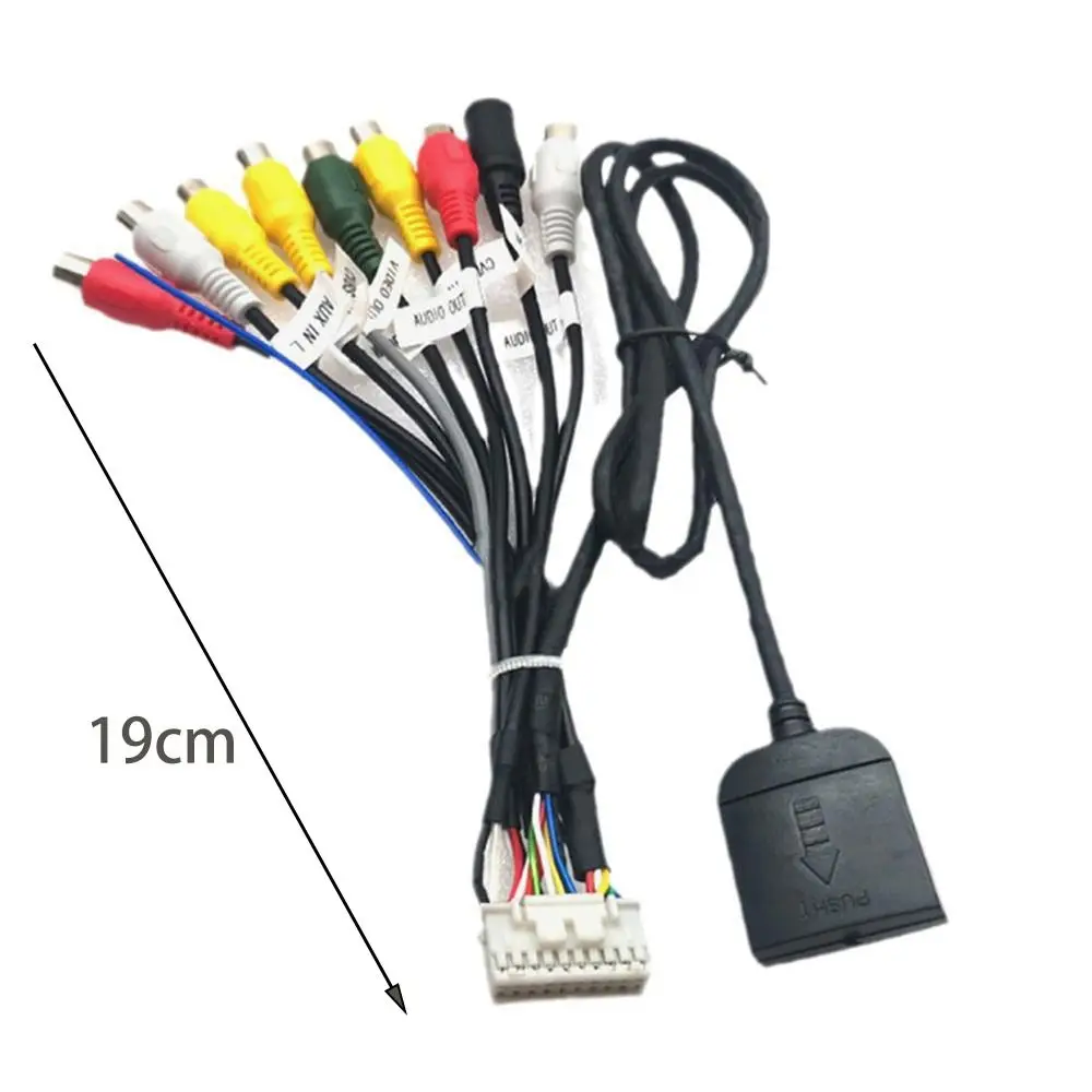 20-pinowe złącze RCA do radia samochodowego, uniwersalny kabel audio wejście/wyjście do radia samochodowego, zestaw do samodzielnego montażu RCA — zdjęcie produktu 6