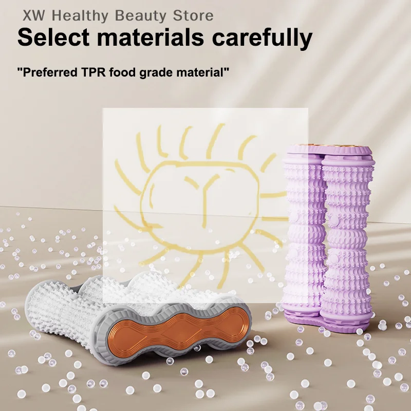 

Foot Massager Massage Roller Yoga Massage Ball Plantar Fascia Roller Muscle Relaxation Care Plastic Manual Foot Massager Rollers