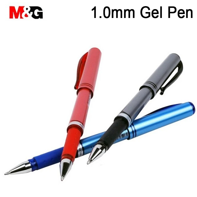 M&G AGP13604 1.0mm  Gel Pens big capacity black / blue/red  12pcs/box