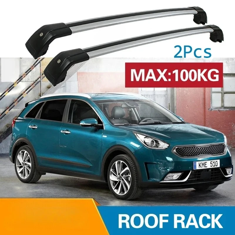 

Roof Bars for KIA Niro / E-Niro EV 2016 - 2018 2019 2020 DE Aluminum Alloy Side Bars Cross Rails Roof Rack Luggage Carrier