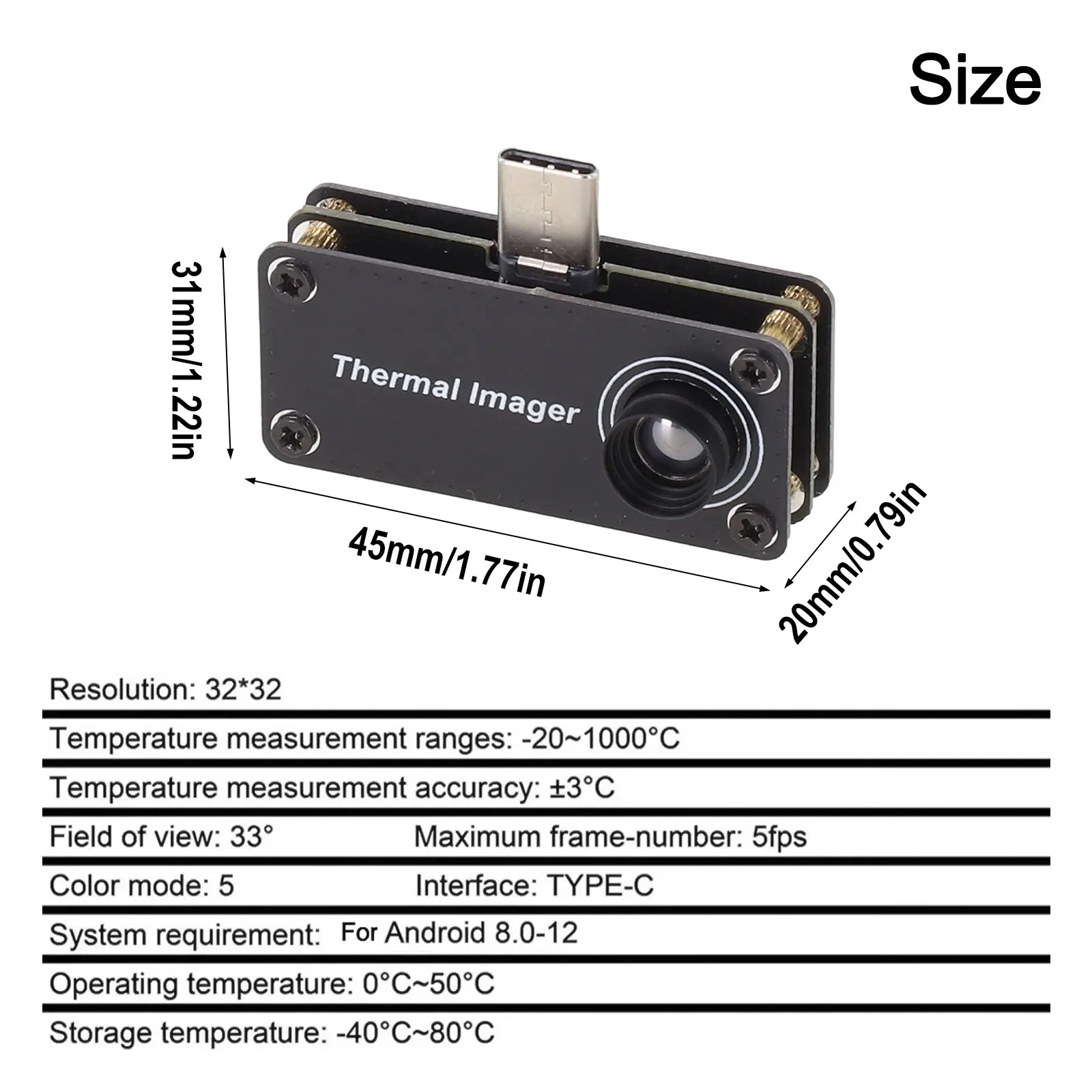 Infrared Thermal Imaging Camera IR Imager  For Android Mobile Phone Infrared Thermal Imaging Camera IR Imager  For Android