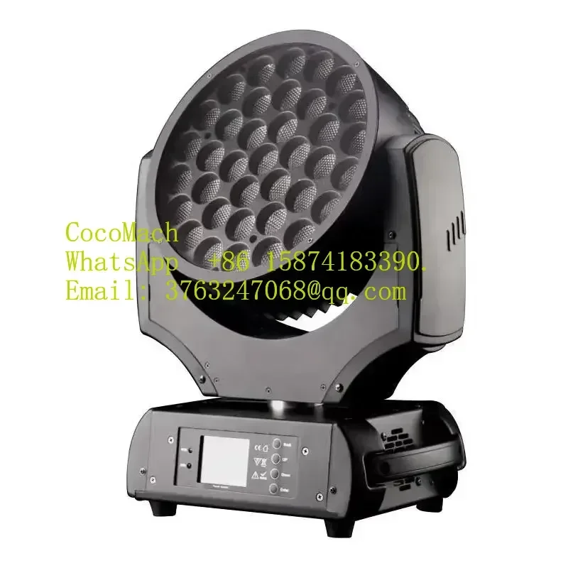 37 x 15W Beam Wash Zoom Big Bee Eye LED Moving Head Light Multi Effect Stage Lighting for Event Club Wedding