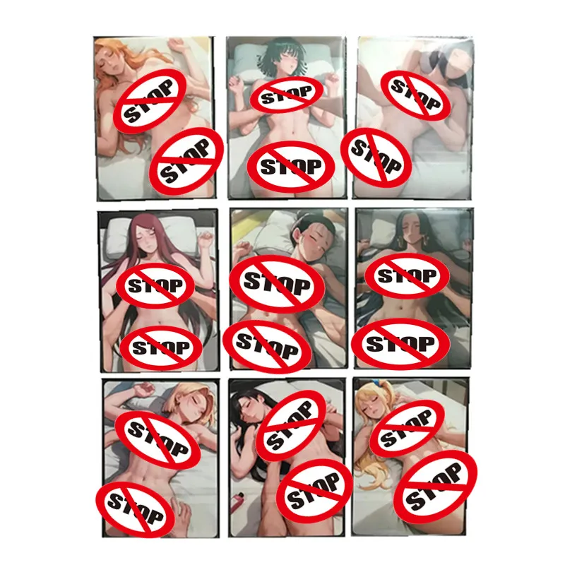 9Pcs/set Homemade Anime Cards Heroine and Goddess Bath Towel Series Nude Sexy Cards Game Toys Gift Collection Cards
