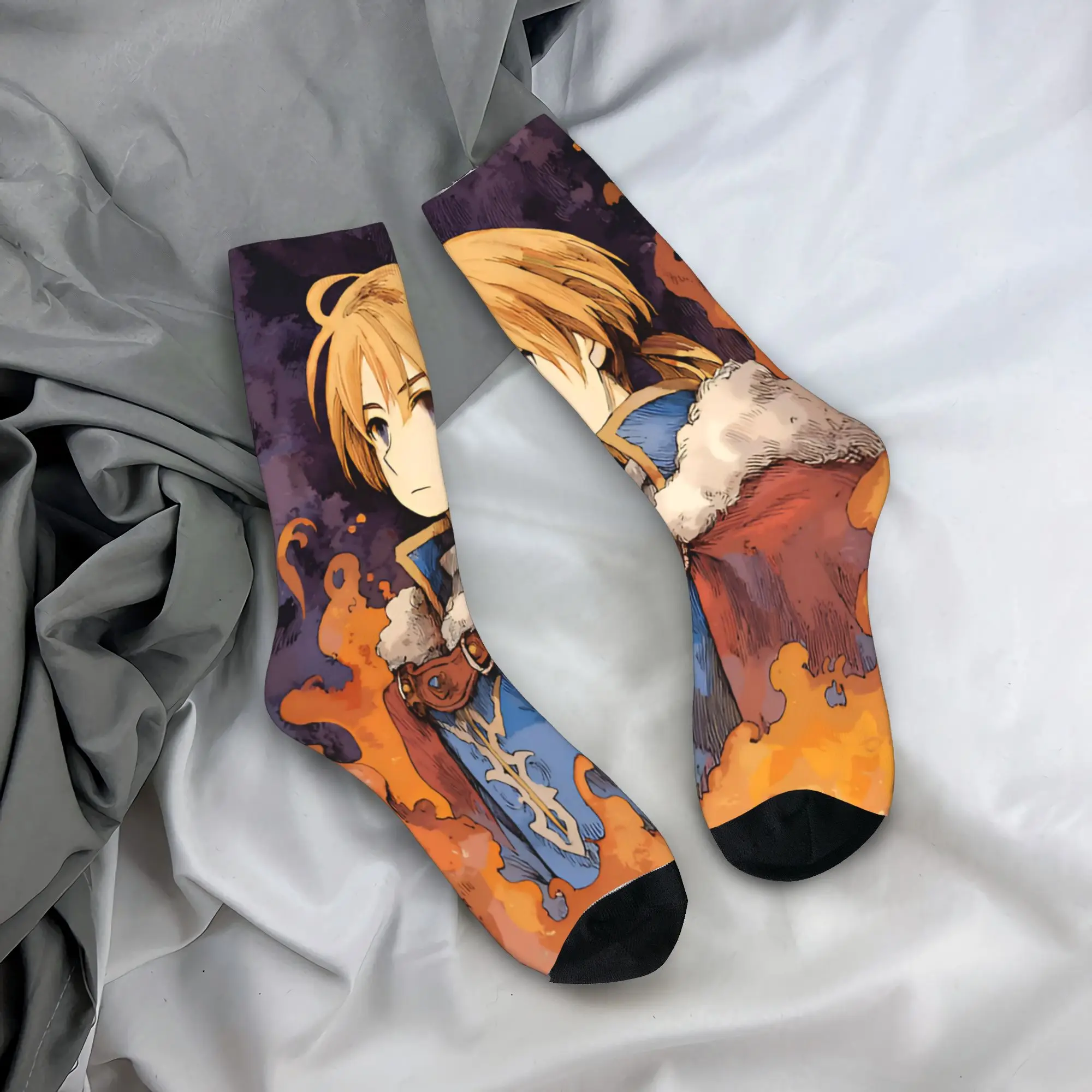 

2025 г., тактические носки Final Fantasy для видеоигр, дизайнерские чулки, противоскользящие женские и мужские носки, зимние забавные носки высокого качества