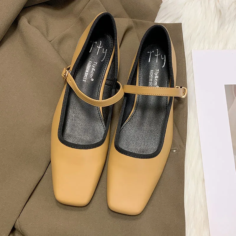 2024 Yellow Pink New Women Flat Shoes Fashion Round Toe Ladies Elegant Ballerinas Shoes Casual Slip On Mary Jane Shoes Mujer