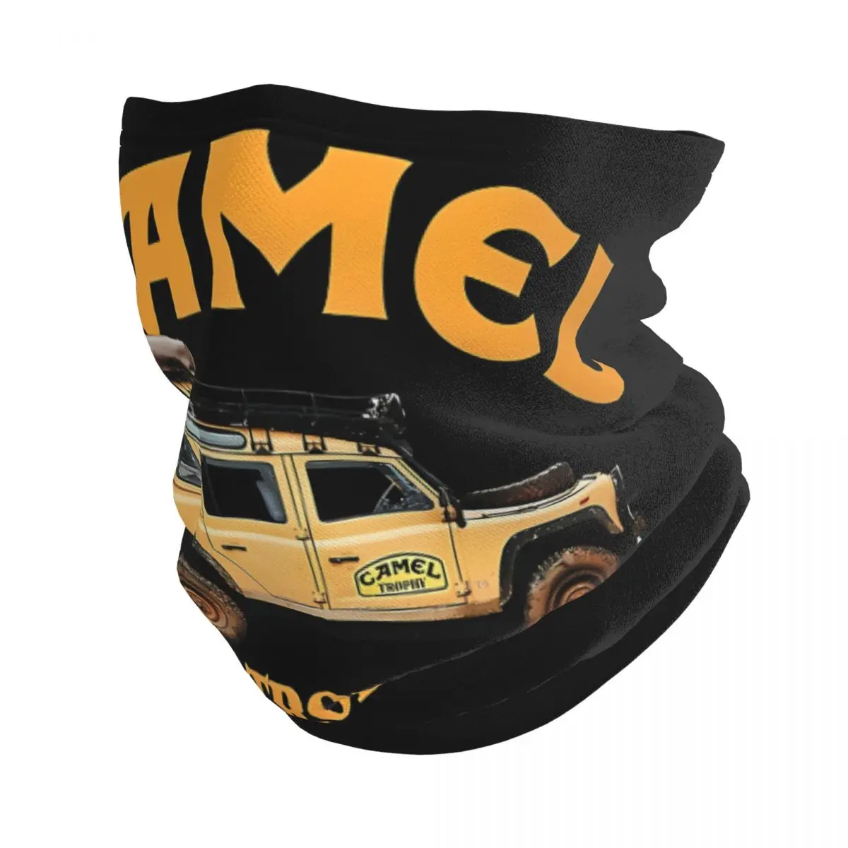 Camel Trophy Defender 110 Yellow Car Bandana Neckerchief for Hiking Women Men Wrap Scarf Neck Headband Warmer