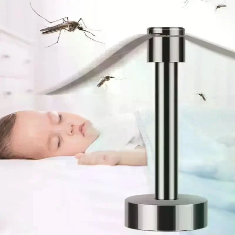 Portable Stainless Steel Fly Repellent Fan Silent Battery Power Automatic Fly Trap Keep Flies Away Table Pest Fan Home Outdoor