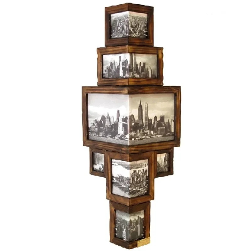 

Solid wood corner combination photo frame, wall wall corner guard wall photo frame