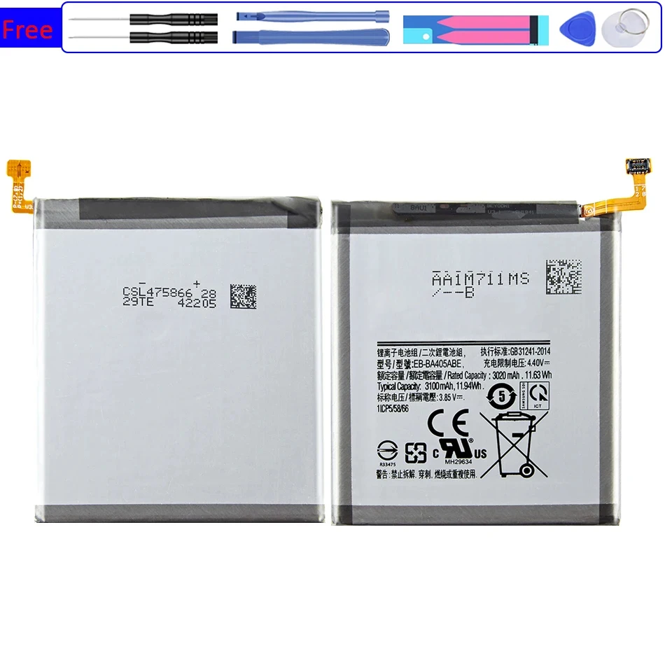 Battery EB-BA405ABU/EB-BA405ABE 3100Mah For SAMSUNG Galaxy A40 2019 SM-A405FM/DS A405FN/DS GH82-19582A Bateria