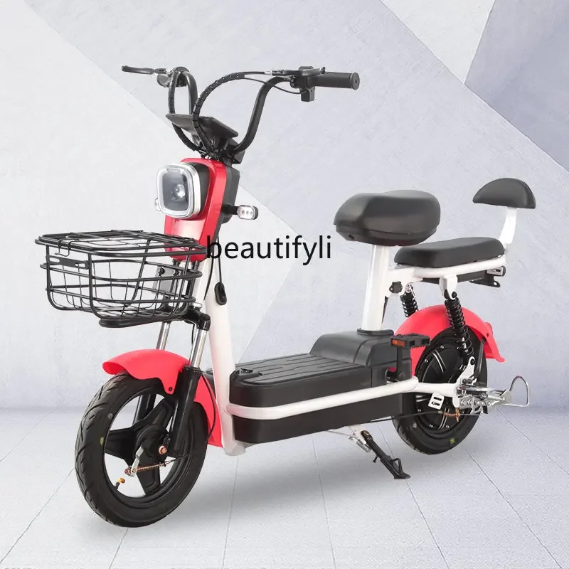 yj Electric Car Girls\' Small Electric Bicycle Adult Electric Motorcycle   Power Battery Car