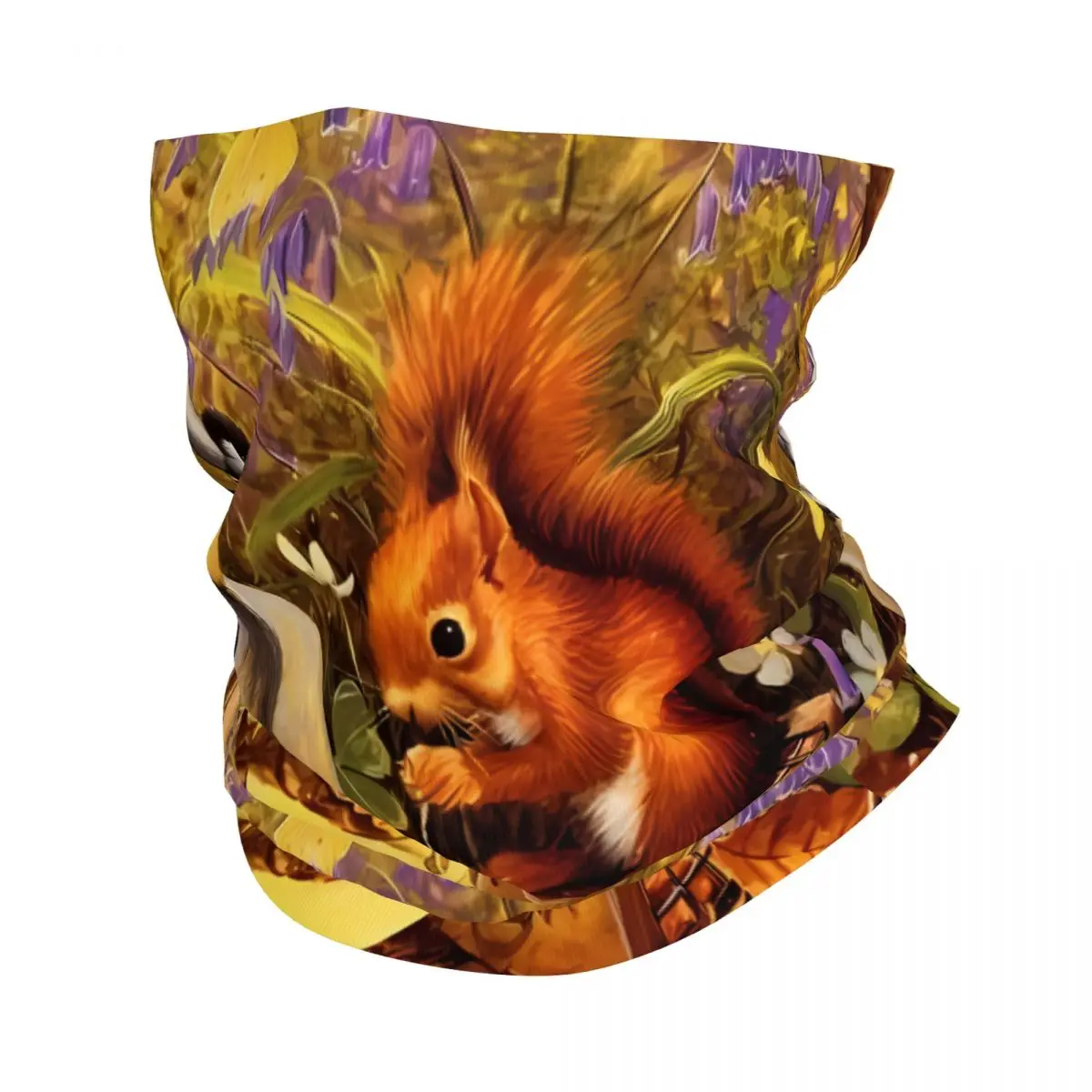 Squirrel Scarf Neckerchief Neck Face Mask Polyester