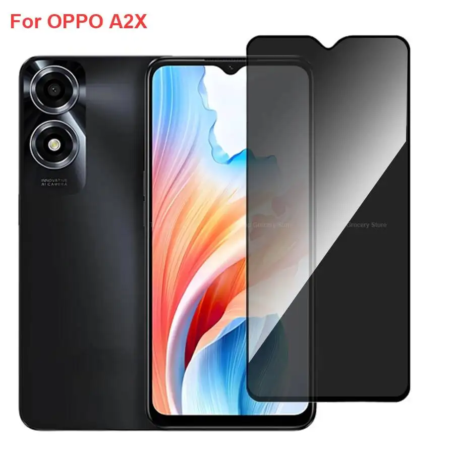 

Oppo A2X PJU110 Anti Spy Privacy Tempered Glass Protector Compatible For Oppoa2x Full Cover Screen Phone Film