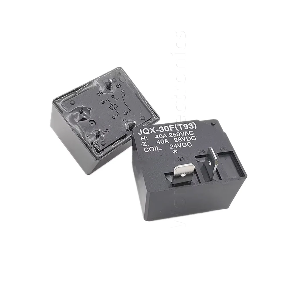 

Free shipping 10PCS/LOT JQX-30F (T93)12VDC/24VDC 30A 40A 4PIN Relay