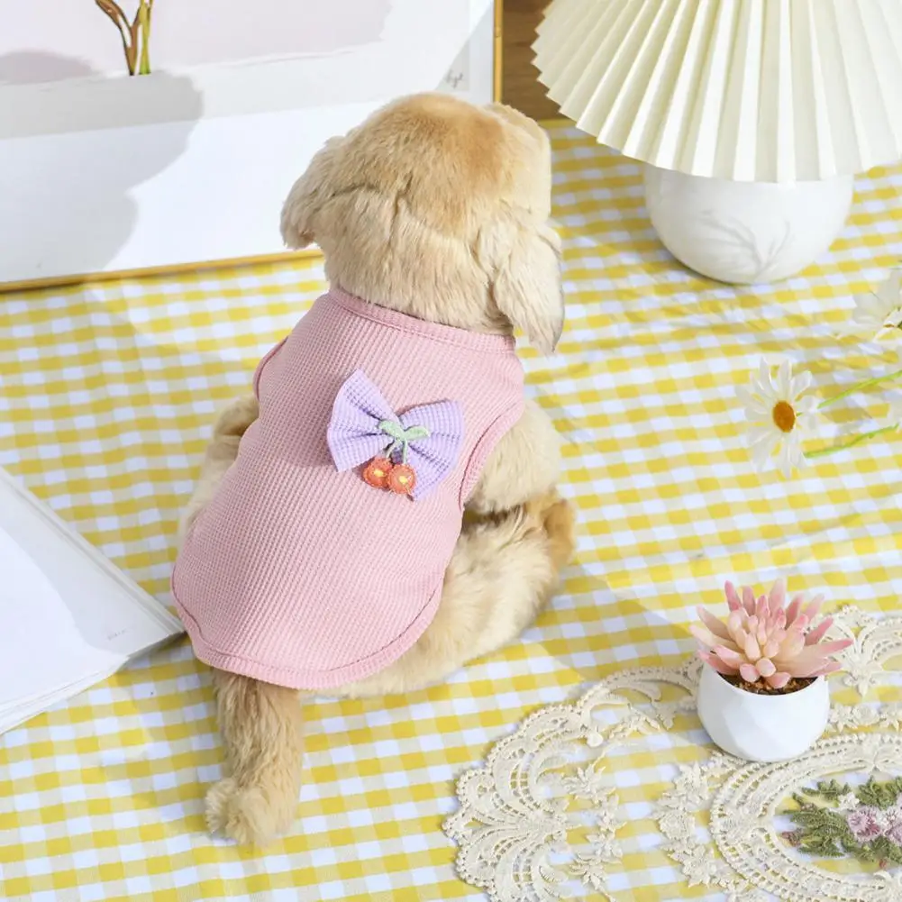 Summer Dog Vests Solid Color Sleeveless Cat Puppy T-shirt Breathable Round Collar Two-legged Dog Clothes Adorable Pet Supplies