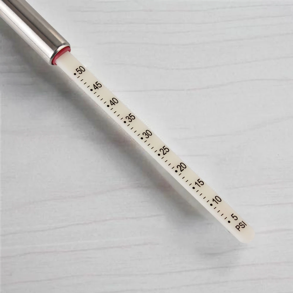 Car Styling Pen Shape 5-50 PSI Emergency Use Universal Portable Silver Pressure Gauge Durable Tire/Tyre air pressure Test Meter