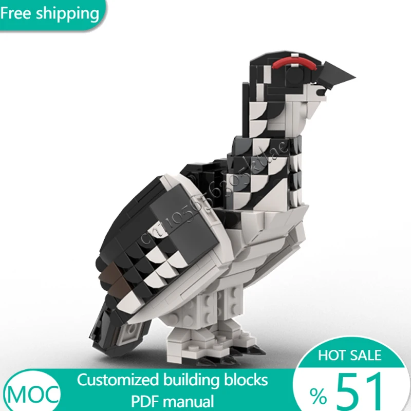 

421 PCS Animal Ptarmigan MOC Customize Modular Building Block Technology Educational Simple Creative DIY Boys Assembly Toy Gift