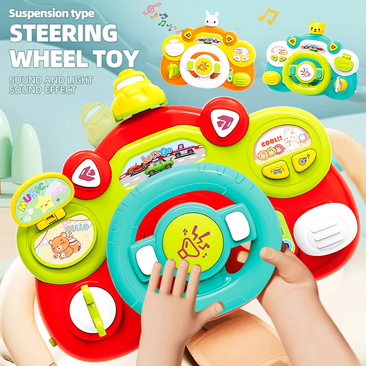 เพลงของเล่นพวงมาลัย,จําลองขับรถพวงมาลัยเสียงของเล่นมัลติฟังก์ชั่การเรียนรู้การศึกษาของขวัญสําหรับเด็ก