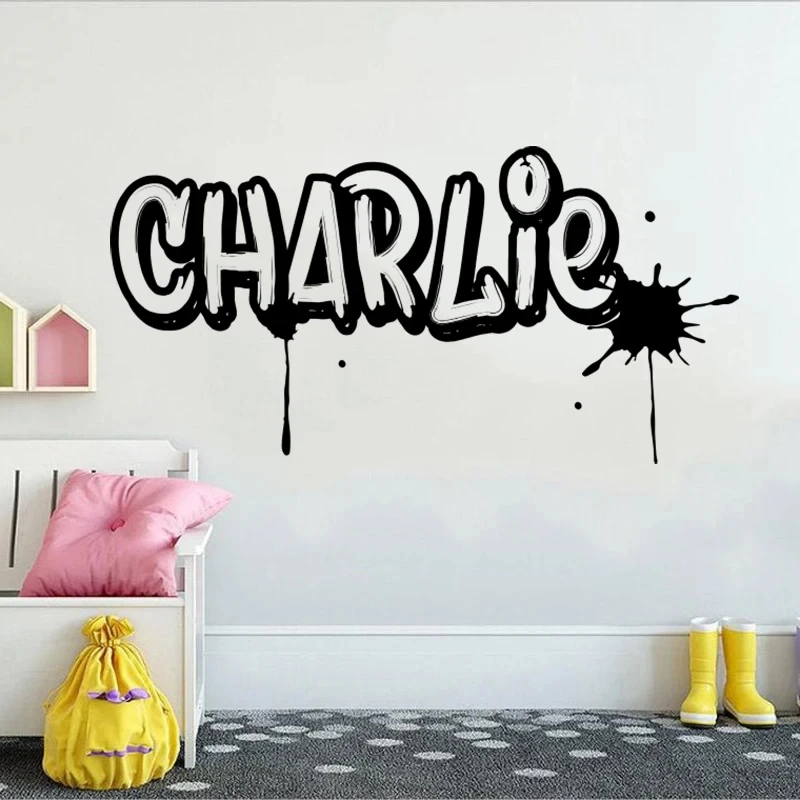 Graffiti Street Art Wall Sticker Baby Nursery Kids Room Banksy  Graffiti Wall Decal Game Playroom