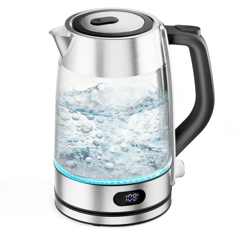 

Electric Kettle with Precise Temp Control 104212 Hot Water Kettle, 304 FoodGrade SS amp Borosilicate Glass, Custom KeepWarm, Amb