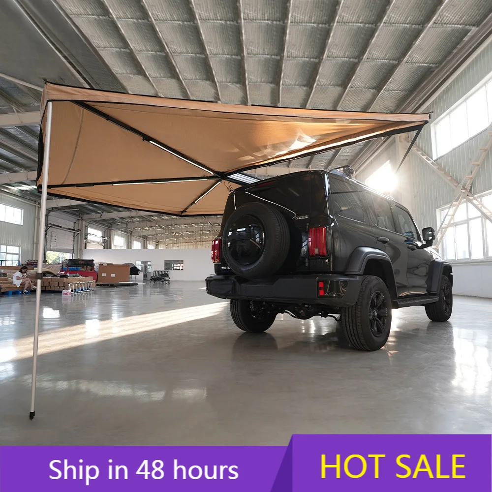 

YTYIN LED Light Self-Driving Tour Outdoor Camping Car Awning Tent Retractable Camping Car 270 Awning