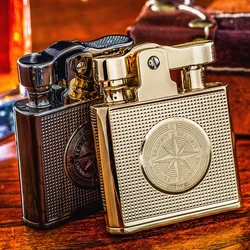 Honest High-end Kerosene Lighter Vintage Retro Copper Lighter Press Ignition Cigarette Accessories Men’s Gift