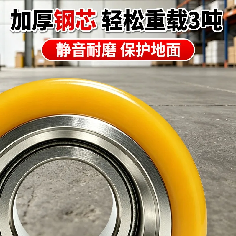 Electric forklift wheels, Tiniu hydraulic original parts, hydraulic truck steel core PU wheels