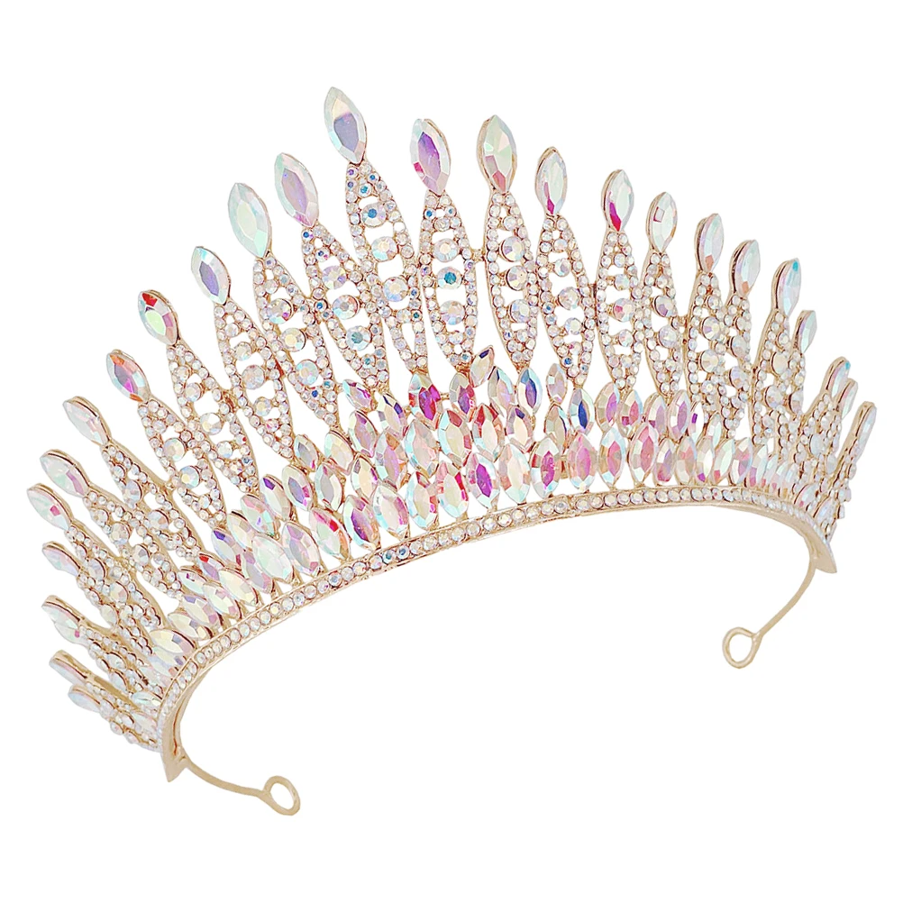 

Rhinestone Crown Hair Accessory for Wedding Bridal Party Headpiece Headbands Alloy Bride Decoration