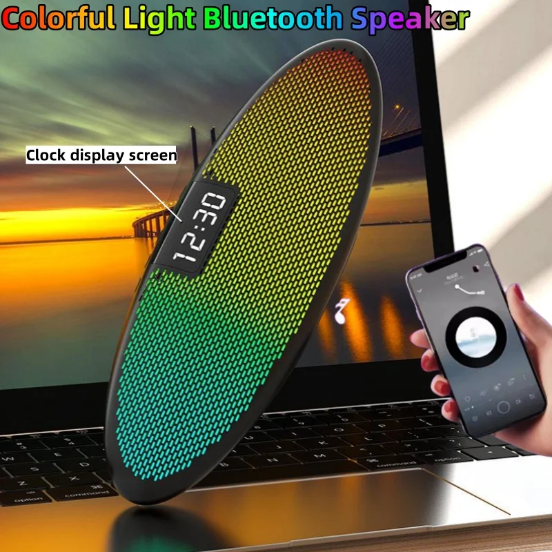 

Colorful Light Wireless Speaker RGB Luminous Sound Outdoor Portable Wireless Subwoofer Bluetooth Speaker Stereo Sound Column