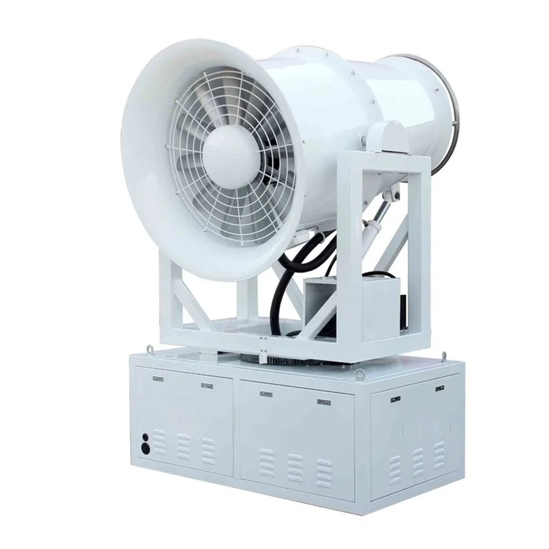 60m Long Range Electric Control Fog Spray Cooling System Rotary Fog Cannon
