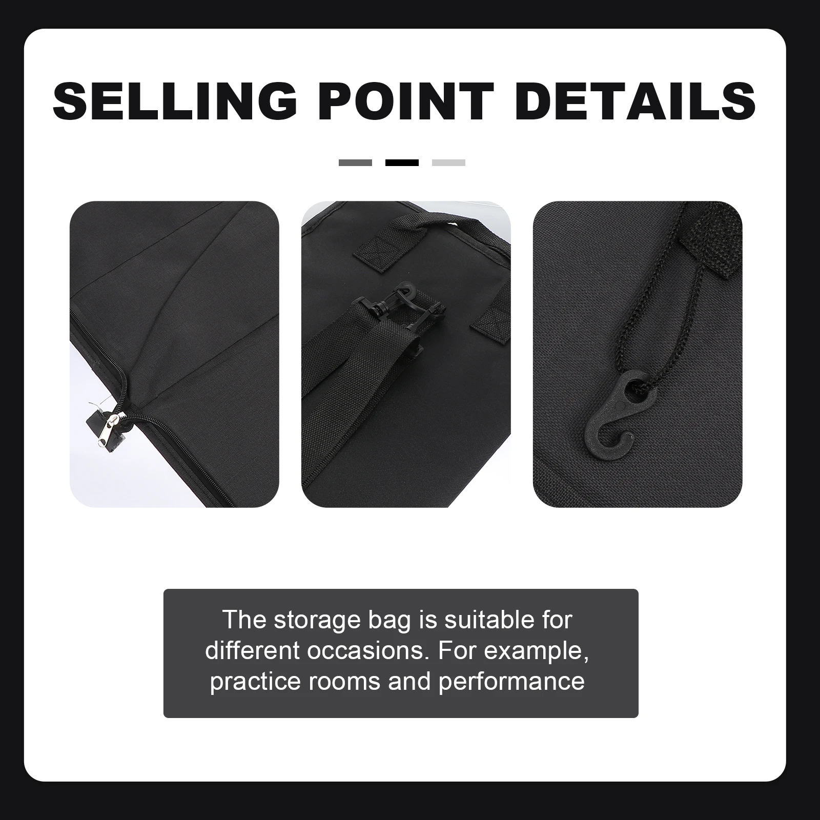 

Drum Stick Bag Sturdy Drumstick Durable Holder Simple Storage Accessories Carrier Practical Oxford Cloth Pouch