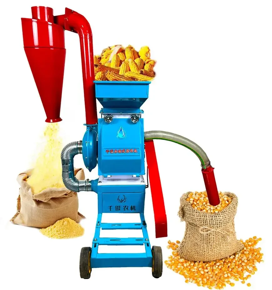 

Self-priming livestock feed corn grain corn cob hammer grinder grinder feed shredder grinder 600kg/h