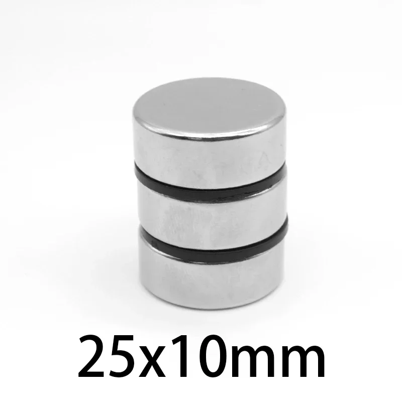 1/2/3/5/10PCS 25x10 mm Strong Round Magnets N35 Neodymium Magnets 25x10mm Thick Disc Powerful Strong Magnetic Magnets 25*10