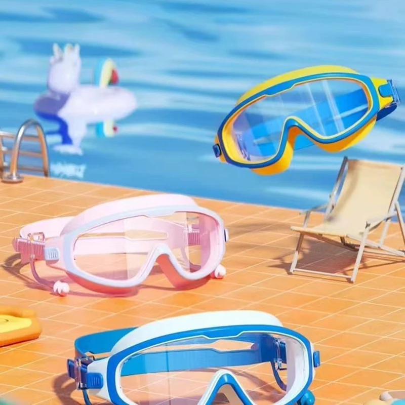 New Popular Online Waterproof And Anti Fog Large Frame Professional Diving Goggles Adult Swimming Goggles