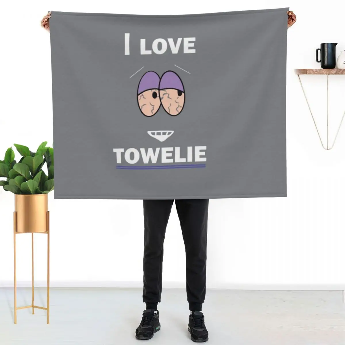 I Love Towelie South Park eyes Throw Blanket Machine Washable Soft Warm Blanket