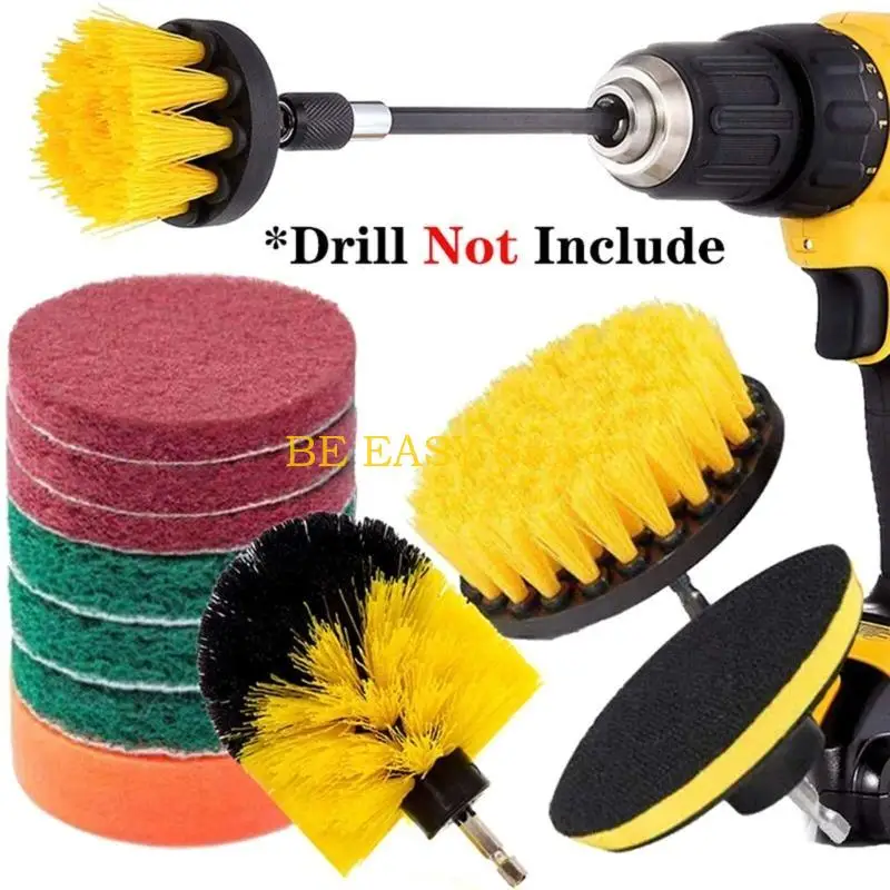 

E28F Power Scrubbing Brush Drill Brush Set for Car Cleaning and Polishing Home Use Tools All Purpose Cleans Save Time &Energy