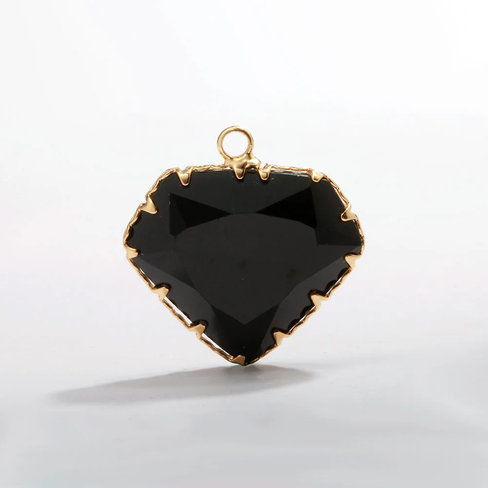 

7Pcs Crystal Glass Pendants Heart Geometric Shape DIY Jewelry Accessories Necklace Bracelet Keychain Charms Heart Pendants