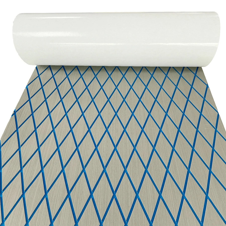 

240*60 cm Diamond Boat Flooring EVA Foam Deck Marine Mat Non-Slip Self-Adhesive Sheet Motorboat Kayak Jet Ski Garden Swimming