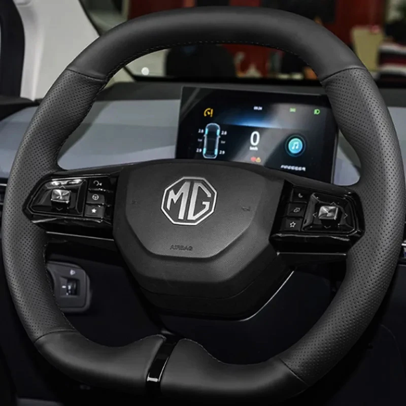 Customize DIY Car Steering Wheel Cover Anti Slip Breathable Microfiber Leather For MG MULAN 2022-2023 Car Interior Accessories