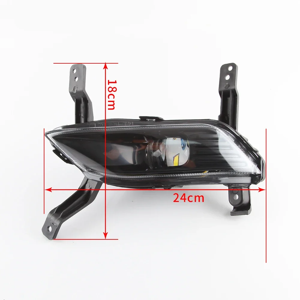 For Hyundai Santa Fe 2019 12V LED Daytime Running Light Waterproof Fog Lamp DRL Car Headlight Assembly